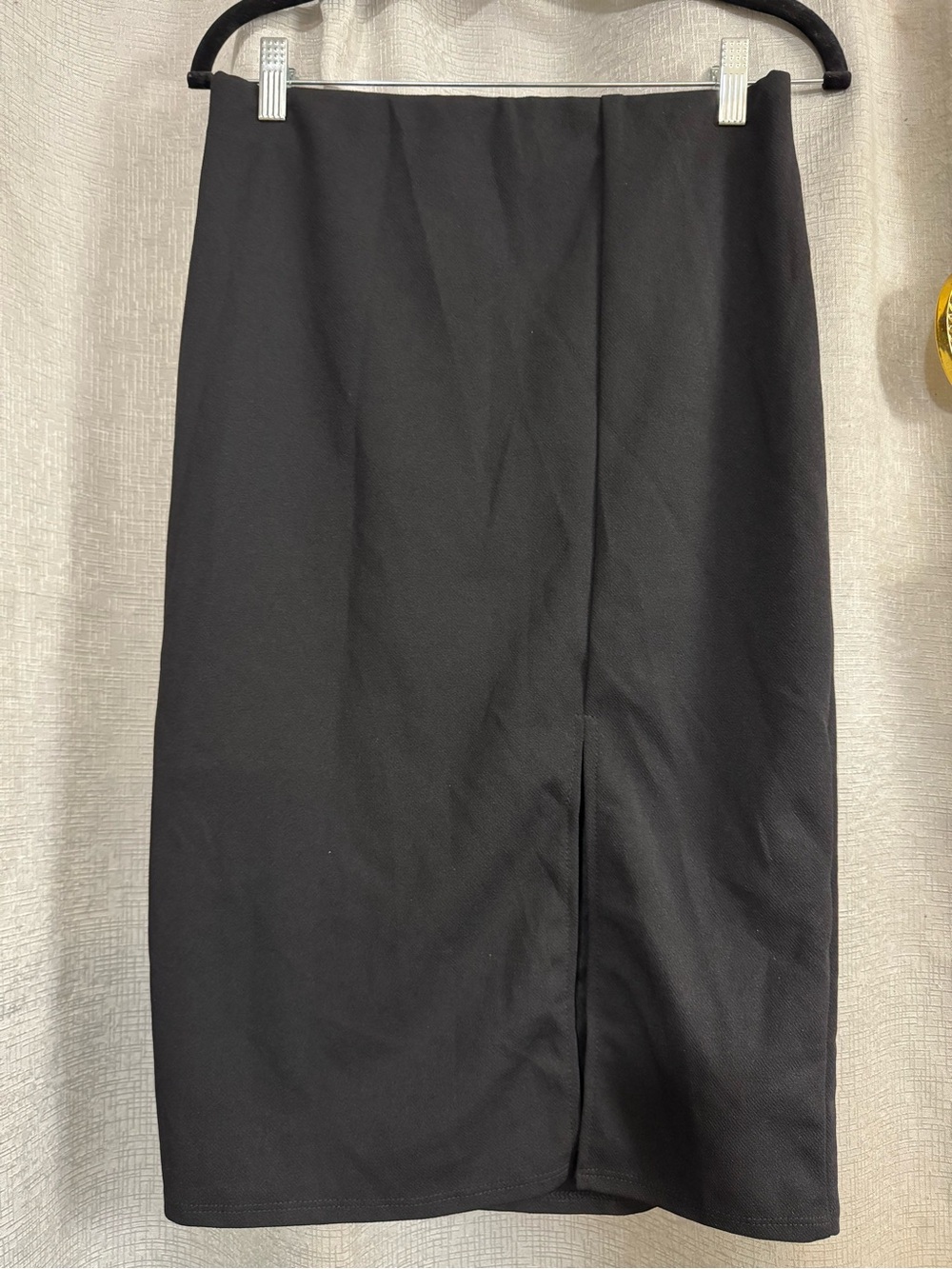 Papaya Black Midi Skirt with Slit